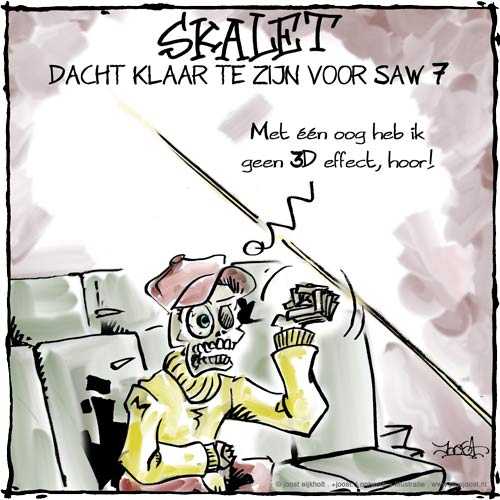 Cartoon: SAW 3D is niet voor iedereen geschikt