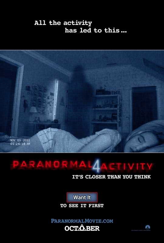 Trailer Paranormal Activity 4 - 25 oktober in de bioscoop