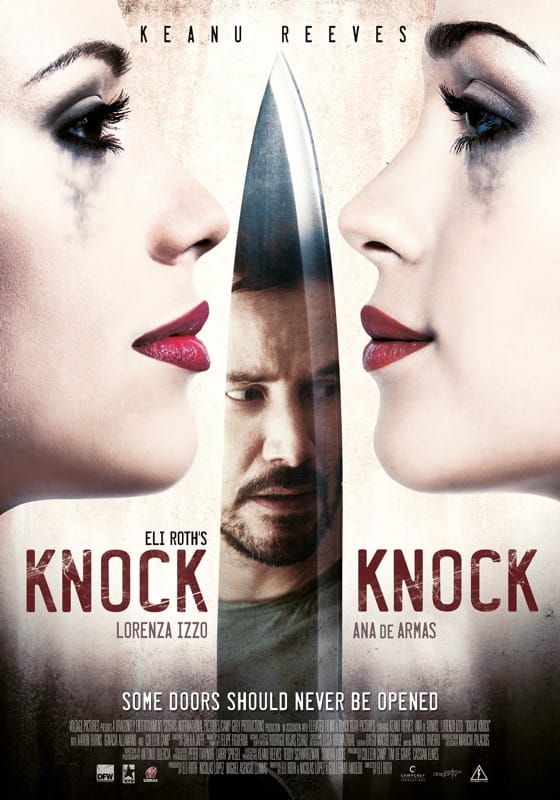 Het mes snijdt aan twee kanten in poster 'Knock Knock'