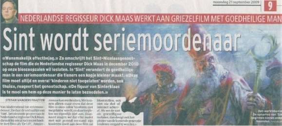 Belgen geschokt over horrorfilm Sint!