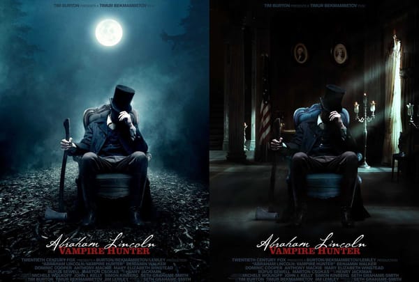 Posters: Abraham Lincoln Vampire Hunter bij dag en nacht