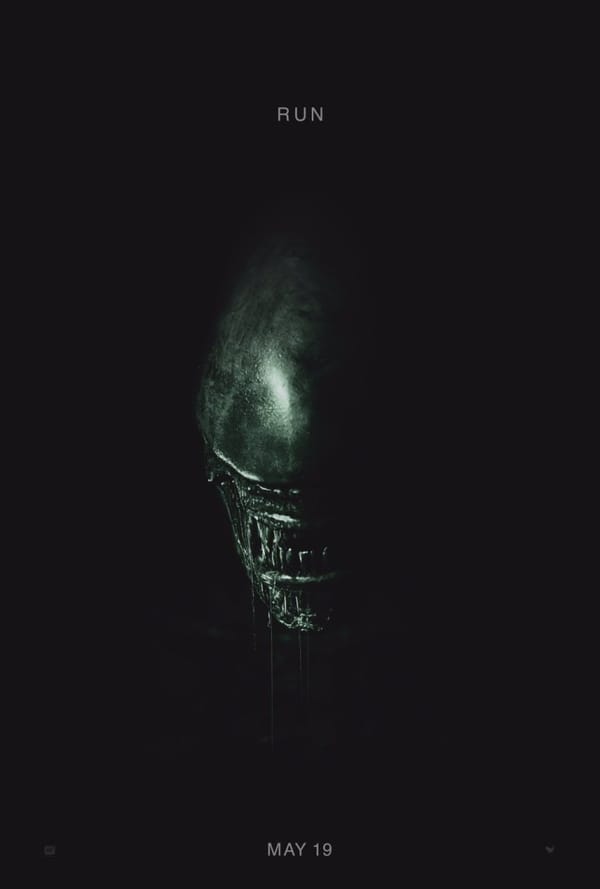 RUN! Poster voor Alien Convenant is een waarschuwing