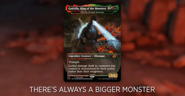 Godzilla komt naar kaartspel Magic The Gathering