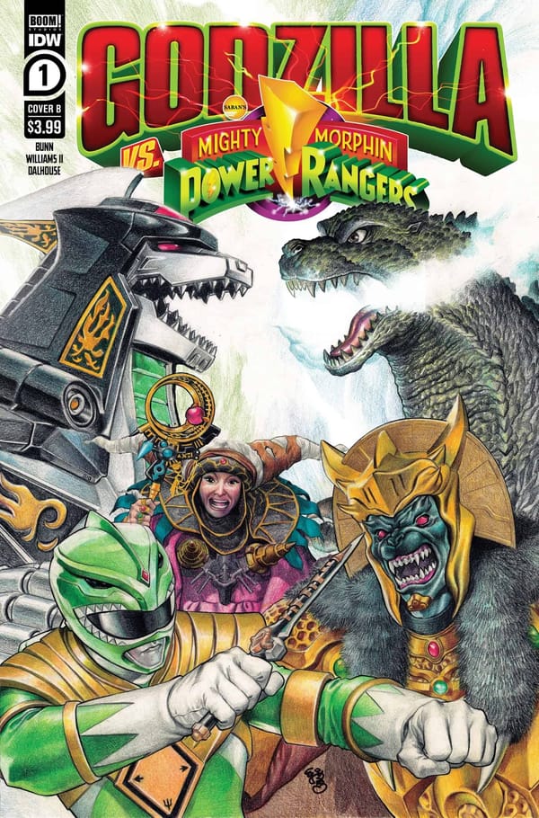 Kaiju versus sentai in  Godzilla Vs. The Mighty Morphin Power Rangers