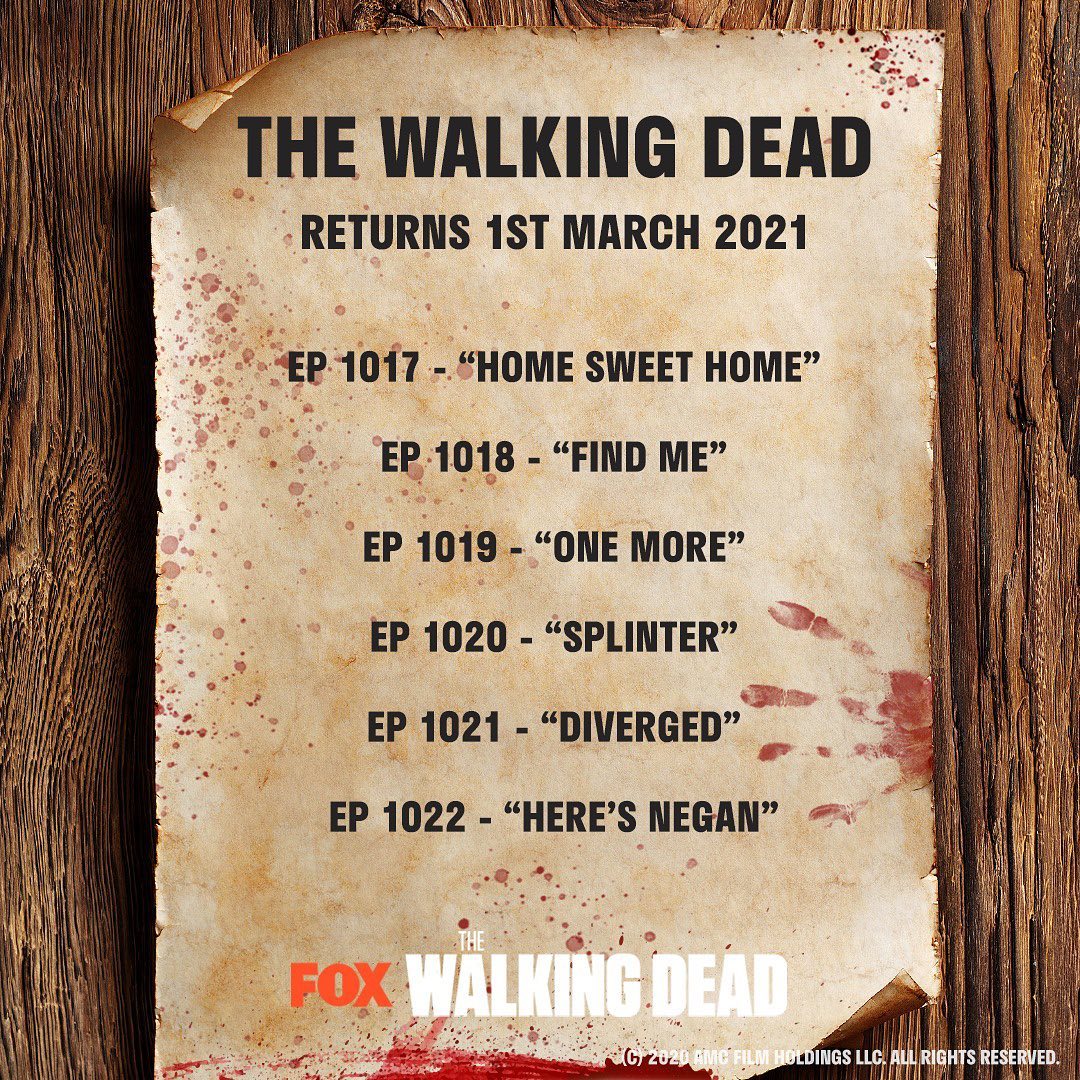 minstens etiquette Seminarie Extra afleveringen s10 The Walking Dead vanaf 1 maart bij FOX • Series